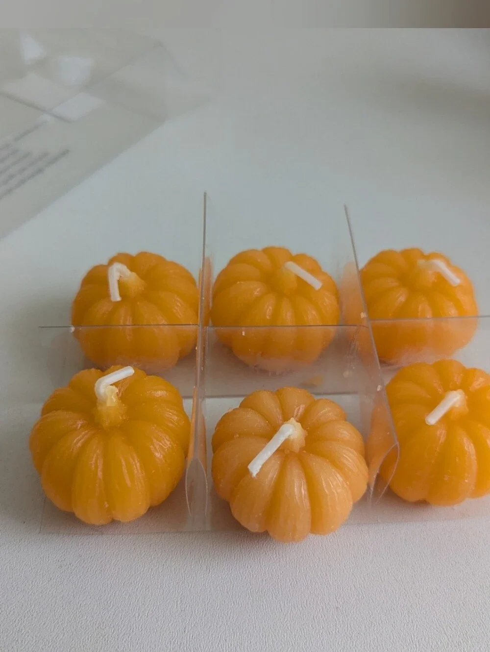 Anthropologie Set of 6 Pumpkin Shaped Candles